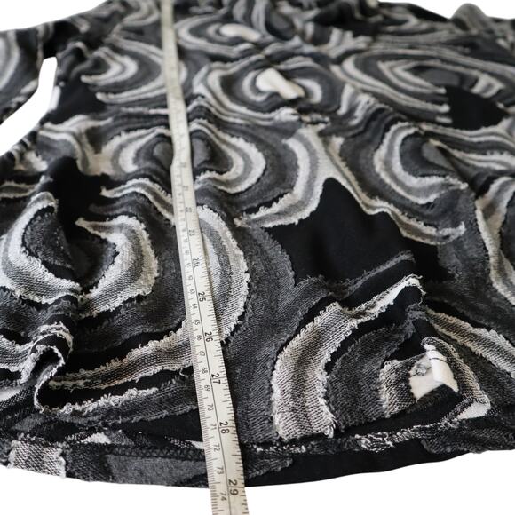 Feratelli Womens Vintage Cowl Neck Tunic Size Large Artsy Art To Wear Patchwork - Picture 9 of 9